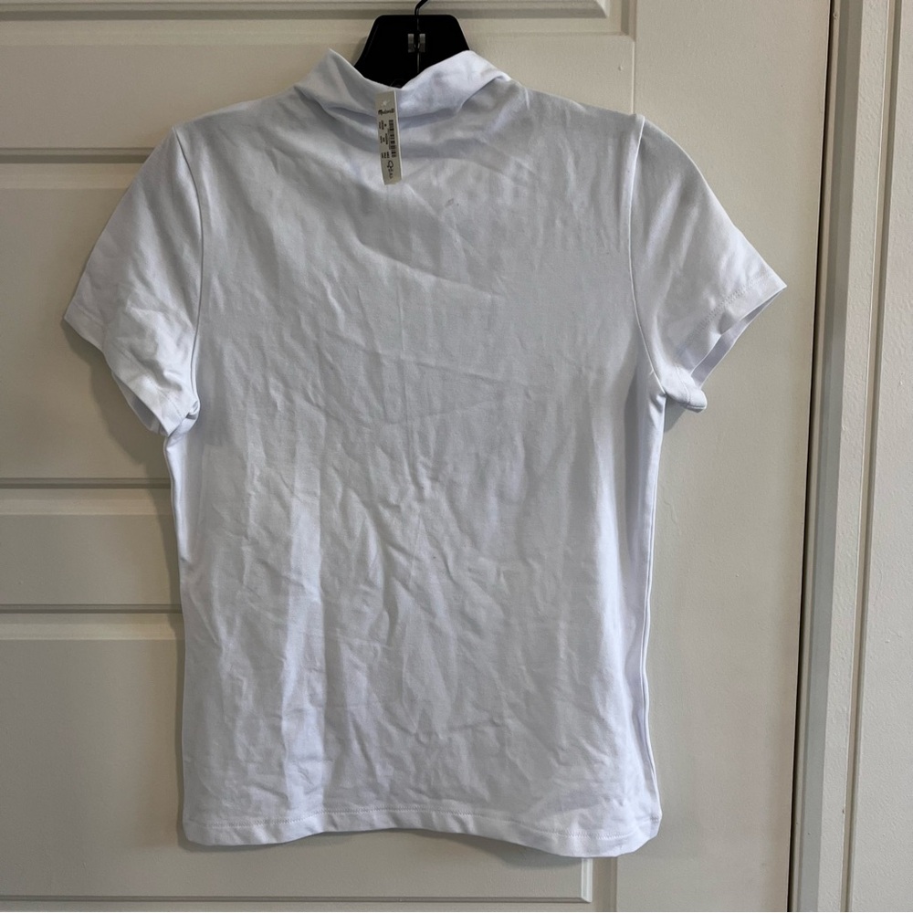 TAGS Madewell Mock Neck White Tee